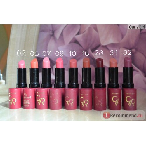 Son Thỏi lì Golden Rose Velvet Liptick