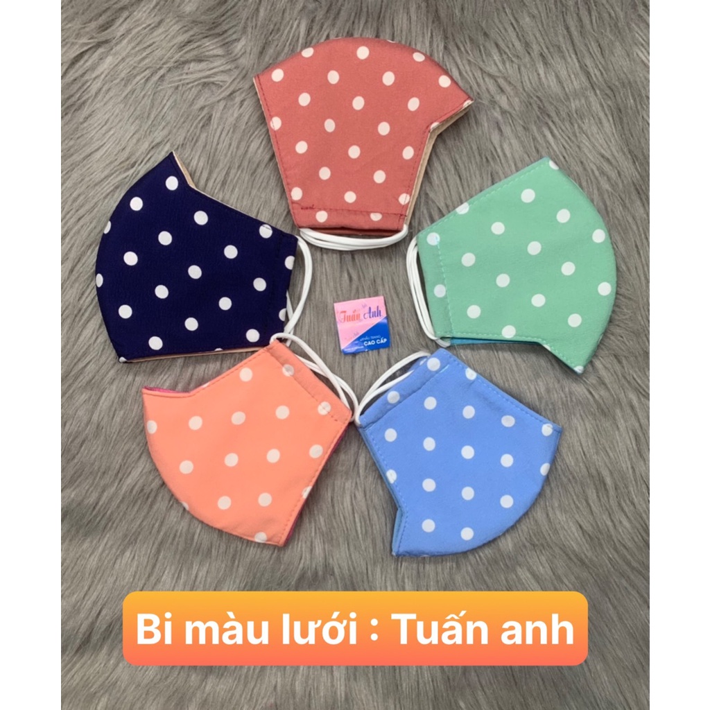 [HCM] 5 Khẩu trang vải ton màu bi , 3 lớp thượng hiệu : TUẤN ANH giao 5 màu ngẫu nhiên ảnh thật , bảo đảm giao đú
