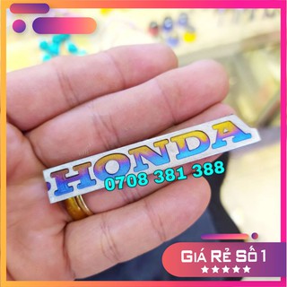 Tem titan [GIÁ XẢ KHO] chữ honda dán xe - miếng dán titan honda - đồ chơi xe máy