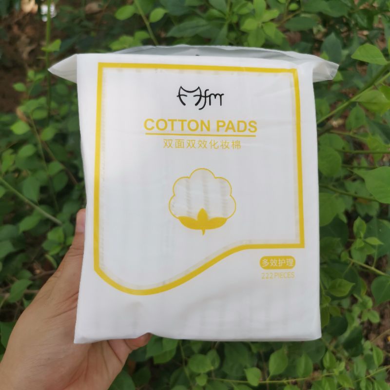 Bông tẩy trang 3 lớp Cotton Pads túi 222 miếng