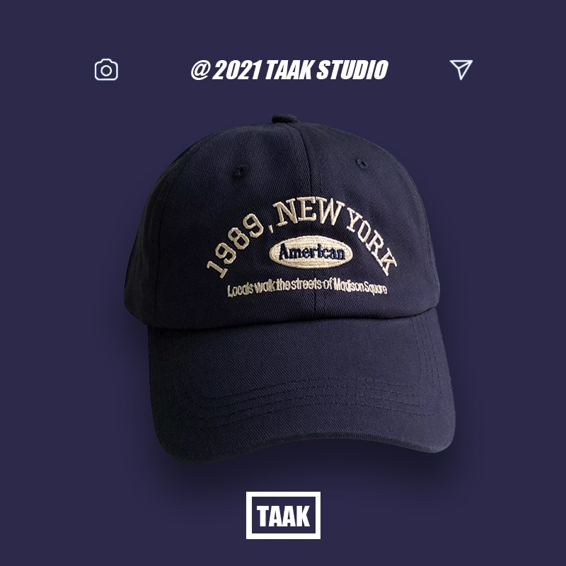 Mũ lưỡi trai họa tiết thêu chữ New York nhiều màu sắc cho nam nữ