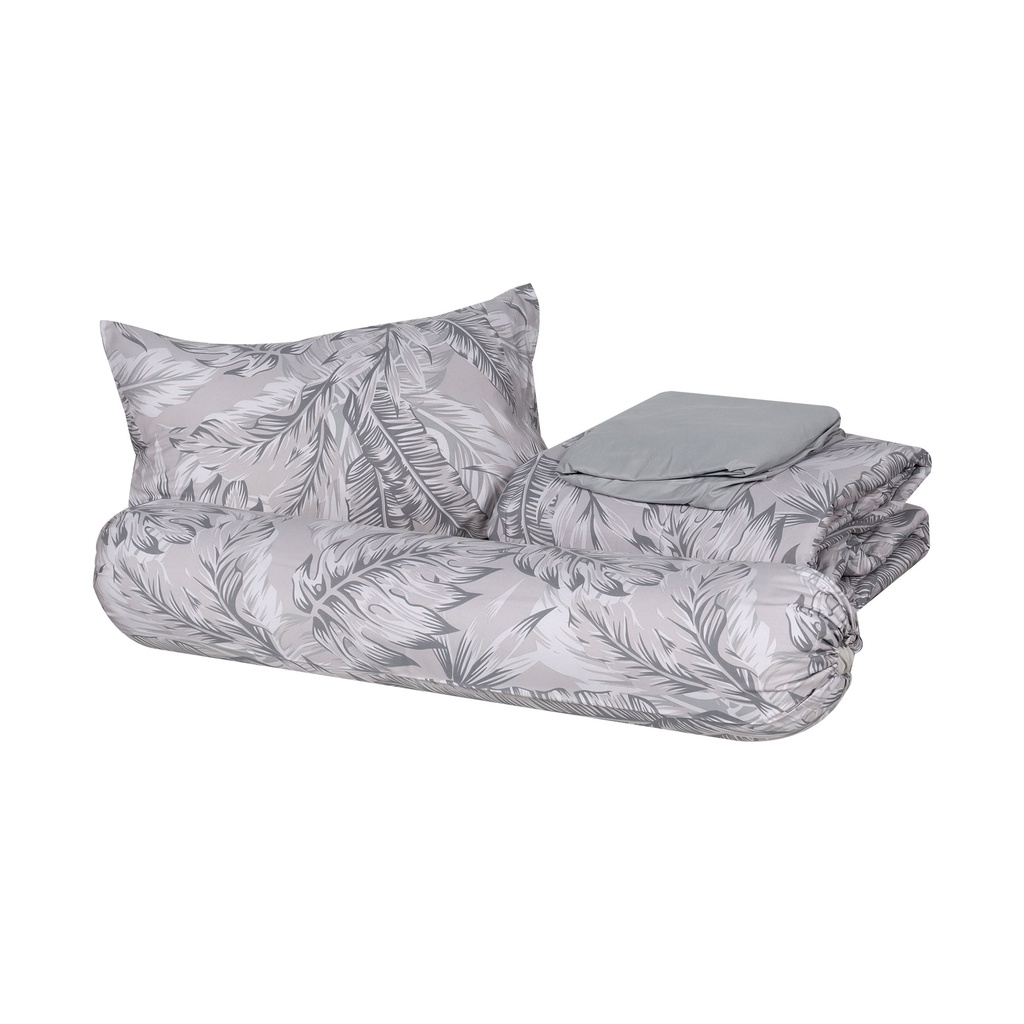 HomeBase HLS Bộ Trải giường ngủ Queen size 4 sản phẩm bằng Microfiber GREENERY W106.68xD31xH198 Cm màu xanh lá