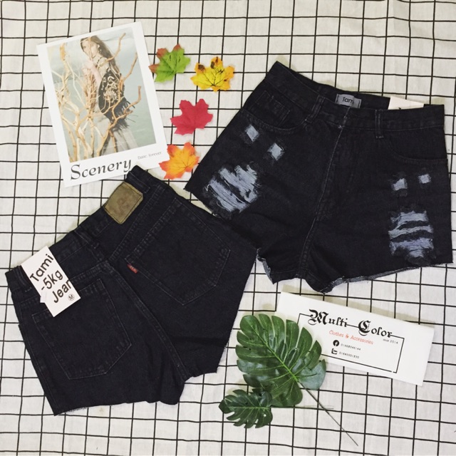 Quần short jean nữ lưng cao (100% ảnh thật)