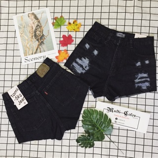 Quần short jean nữ lưng cao