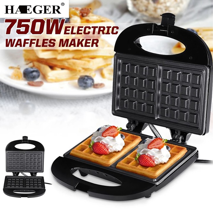 Máy làm bánh Waffle, bánh kẹp tàn ong cao cấp HAEGER