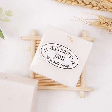 Xà Phòng Cám Gạo Trắng Da Thái Lan Jam Rice Milk Soap - Hàng Chĩnh Hãng