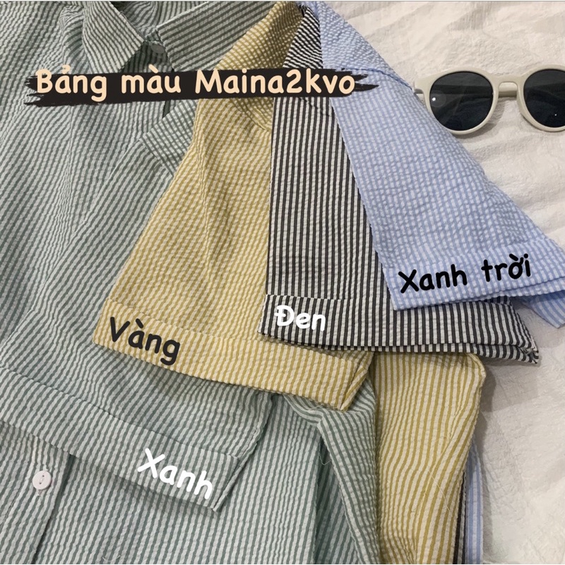 Áo sơ mi kẻ dáng basic tông màu nhẹ