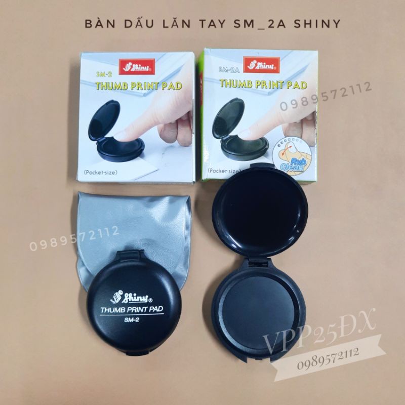 Hộp dấu lăn tay SM-2A shiny.bàn dấu lăn tay không dính.