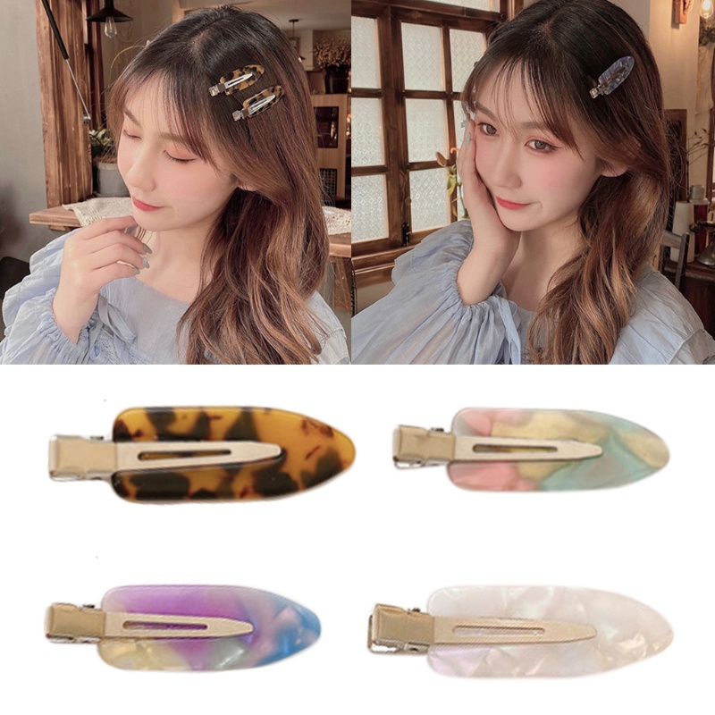 Kẹp Tóc Mỏ Vịt Bằng Acrylic In Họa Tiết Da Báo Thời Trang