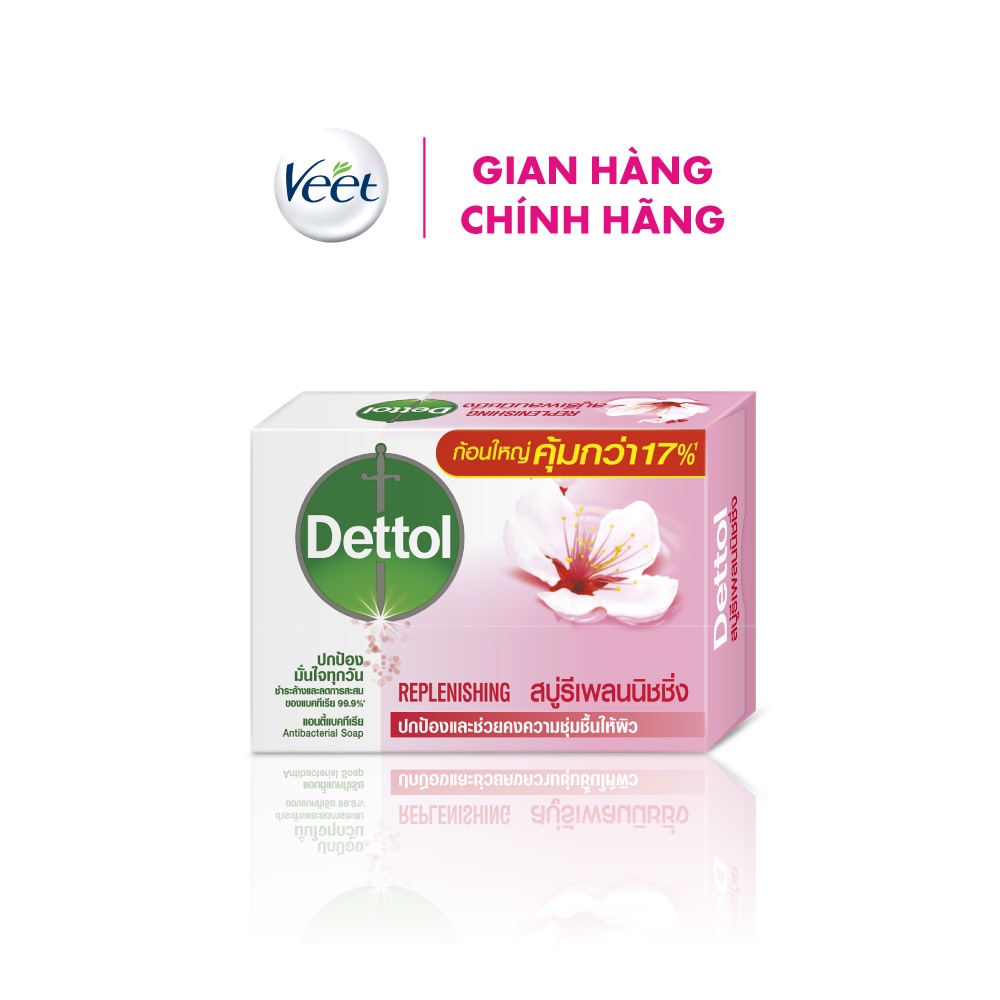 [Quà tặng độc quyền từ Veet] Xà phòng Dettol kháng khẩn chăm sóc da 100g