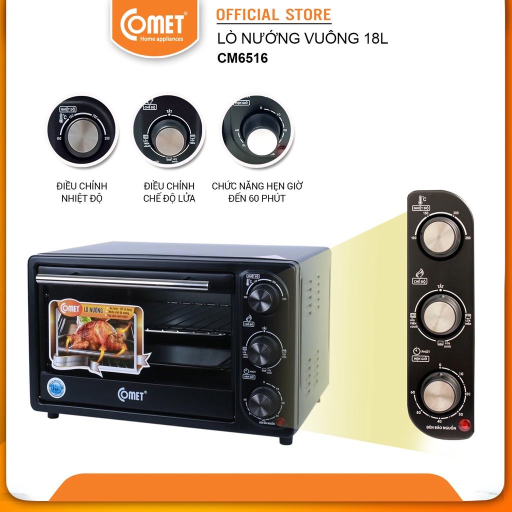 Lò nướng điện 18lít Comet CM6516