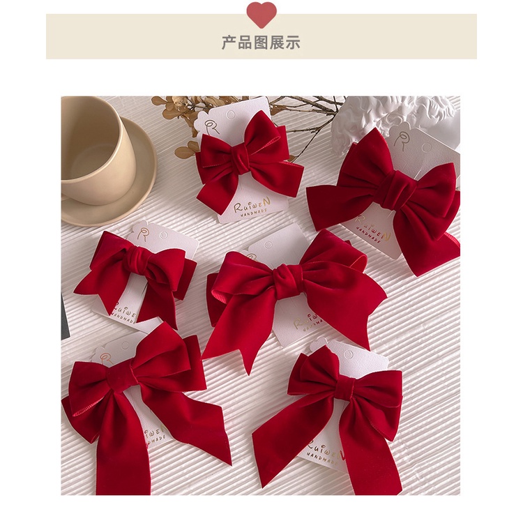 [HOT] KẸP NƠ KIỂU JISOO CHẤT NHUNG DÀY MỊN PHONG CÁCH HÀN QUỐC THỜI TRANG NỔI BẬT CÁ TÍNH GIÁNG SINH 214KTNHU