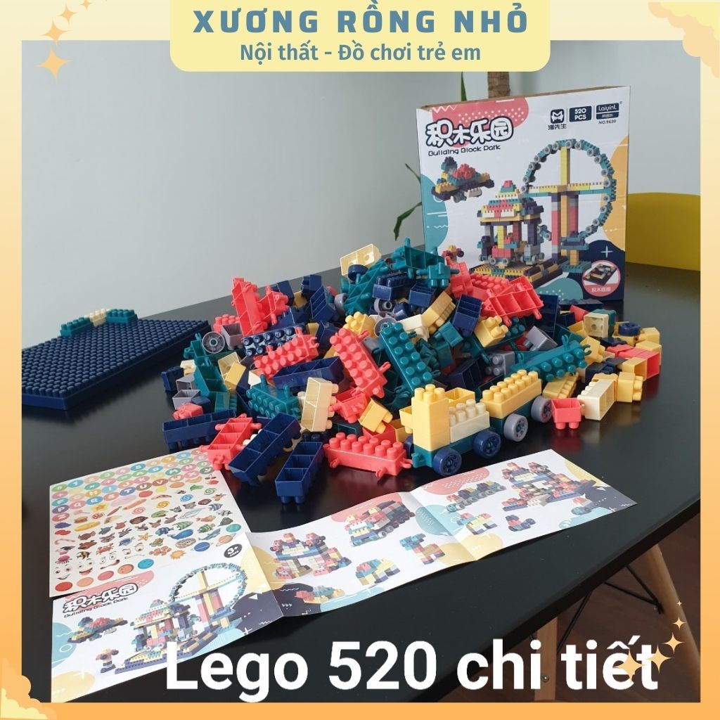 Đồ Chơi Xếp Hình Lego 520 Chi Tiết Tháo Lắp Phát Triển Trí Tuệ Cho Bé - Xương Rồng Nhỏ