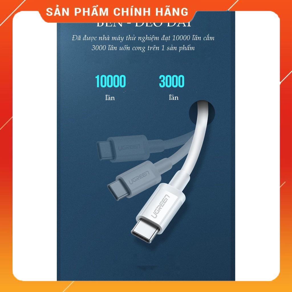 Cáp sạc nhanh USB Type C sang USB Type C UGREEN US264 dòng 3A, kết nối sạc và truyền dữ liệu, hỗ trợ sạc QC3.0
