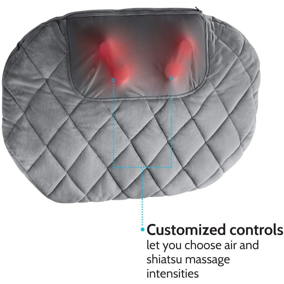 Gối massage shiatsu kèm hồng ngoại vùng cổ vai gáy và lưng HoMedics SP-129HJA