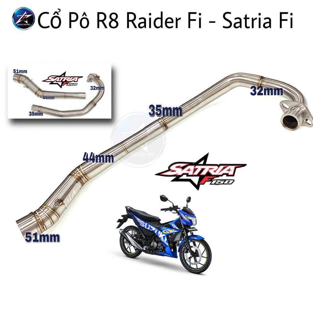 CỔ PÔ R8 CHO RAIDER FI - SATRIA FI