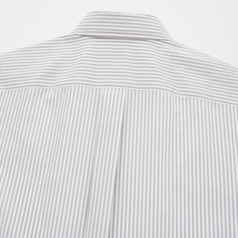 Áo sơ mi kẻ sọc nam dài tay thời trang, thanh lịch của UNIQLO