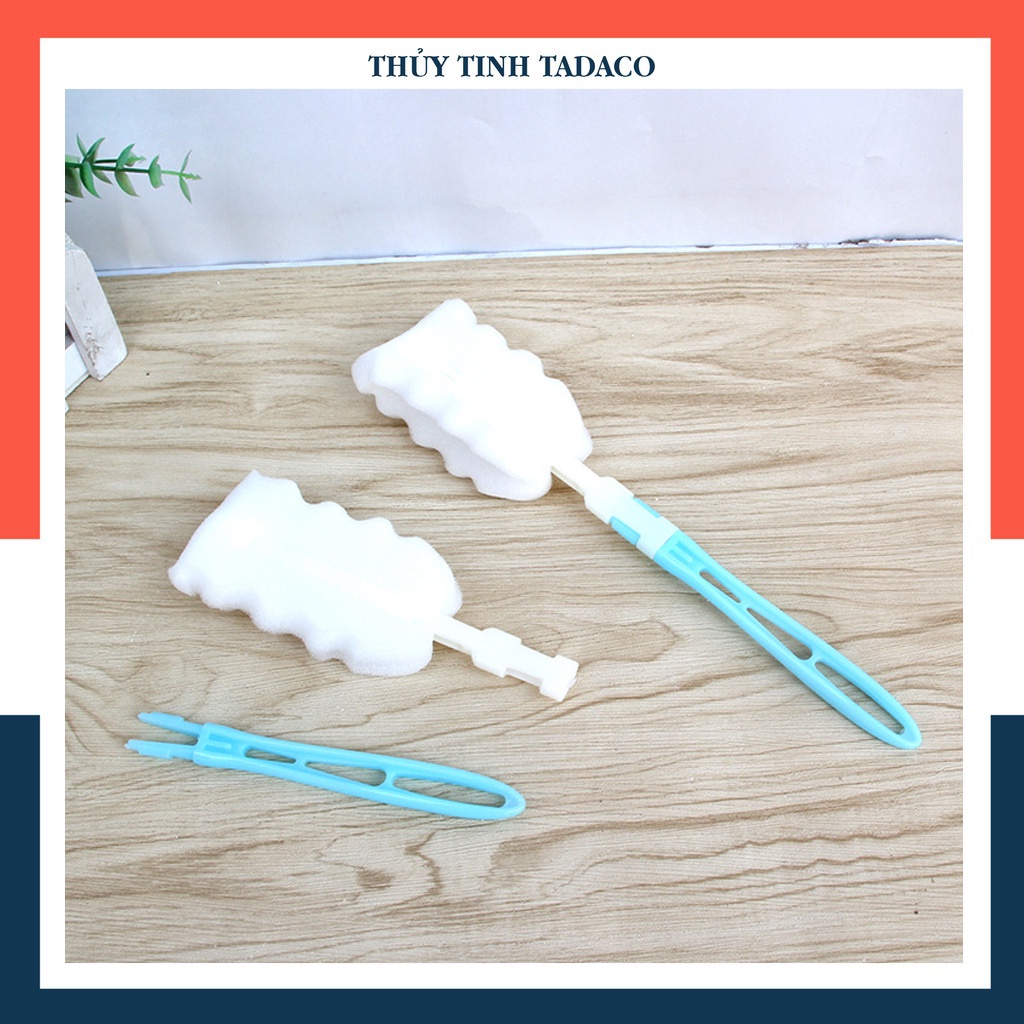 Cọ rửa ly chai lọ bông trắng gấp gọn
