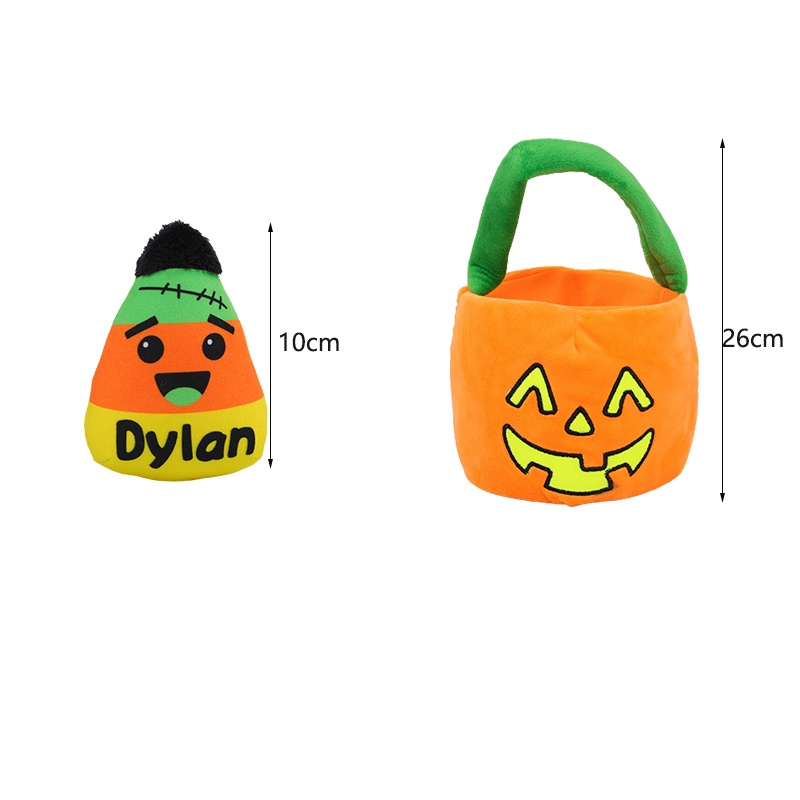 lovely Halloween Funny Candy Ryan Leeah Dylan Pumpkin Basket Bag Plush Toy Bat Kid Gift