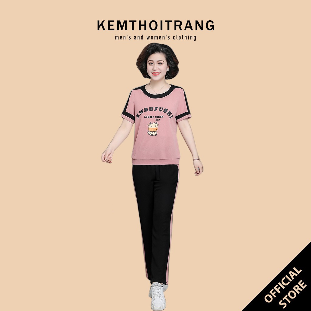 Bộ Đồ Nữ Mặc Nhà, Chất Cotton Mềm Mịn Thoáng Mát, In hình Cute