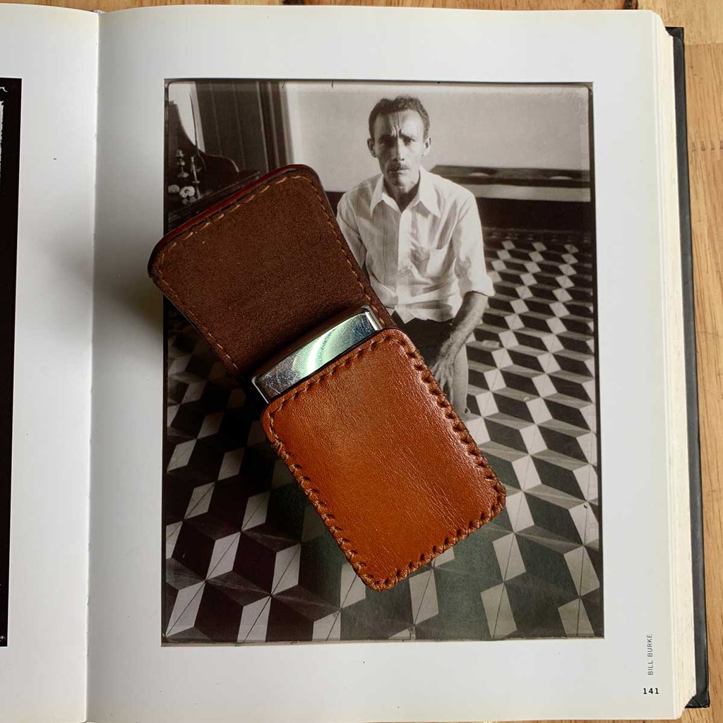 Bao Zippo- da bò nhập khẩu - màu vàng bò - đồ da thủ công MC333