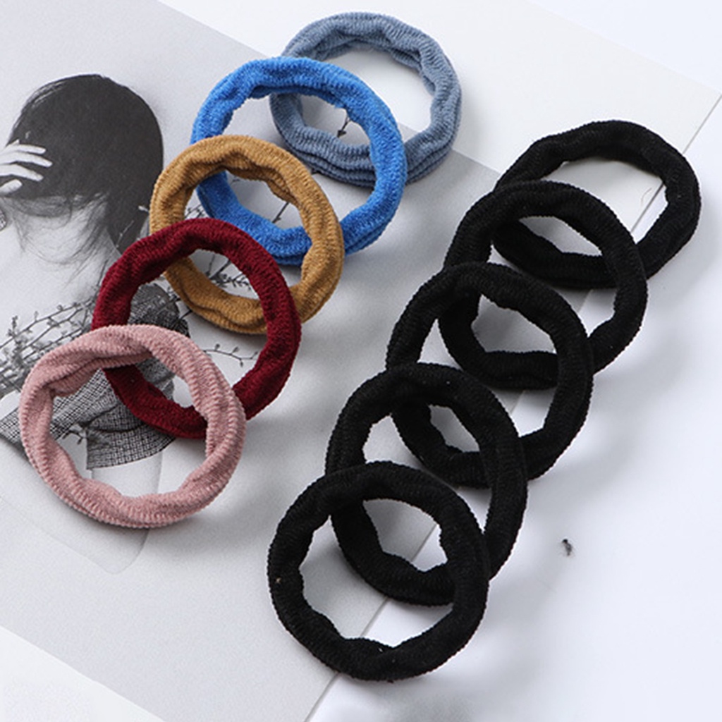 Set 5 Dây Cột Tóc Co Giãn Mini Đơn Giản Cho Nữ
