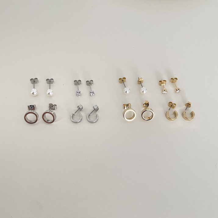 Set bông tai hiện đại Modleaf Jane earrings set Hàn Quốc
