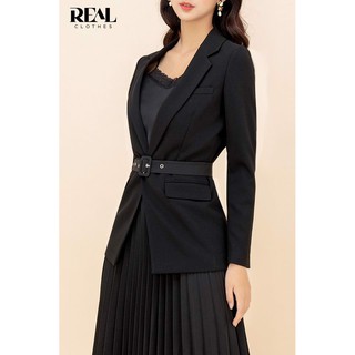 Blazer Công Sở Dáng Ôm Clara đen_REAL