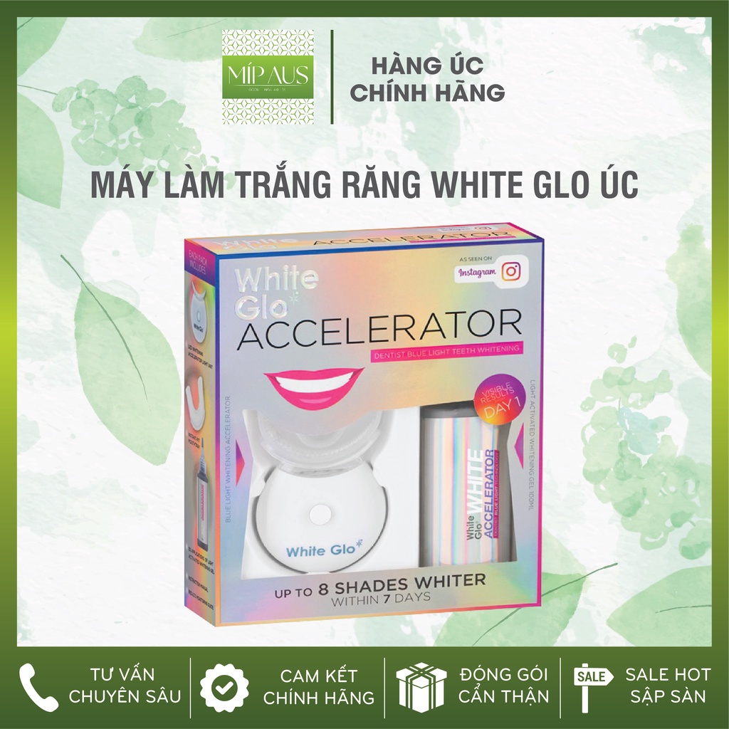 Bộ làm trắng răng White Glo White Accelerator Blue Light Teeth Whitening System