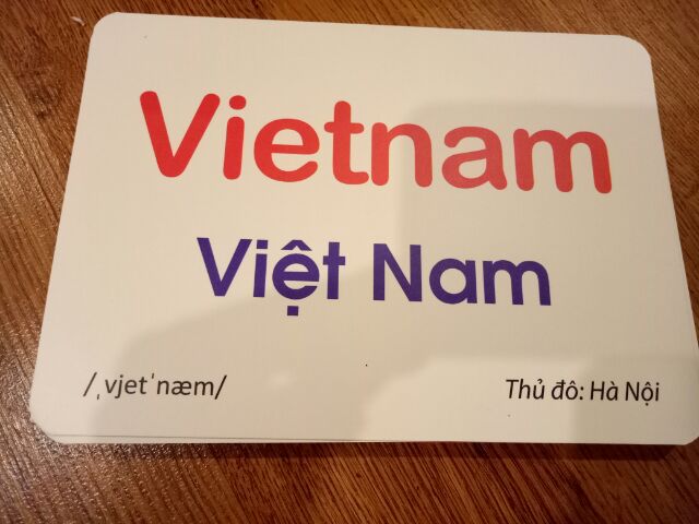 ( Có File Nghe) Flashcard Dạy Trẻ Theo Phương Pháp Glenn Doman - Cờ Các Nước