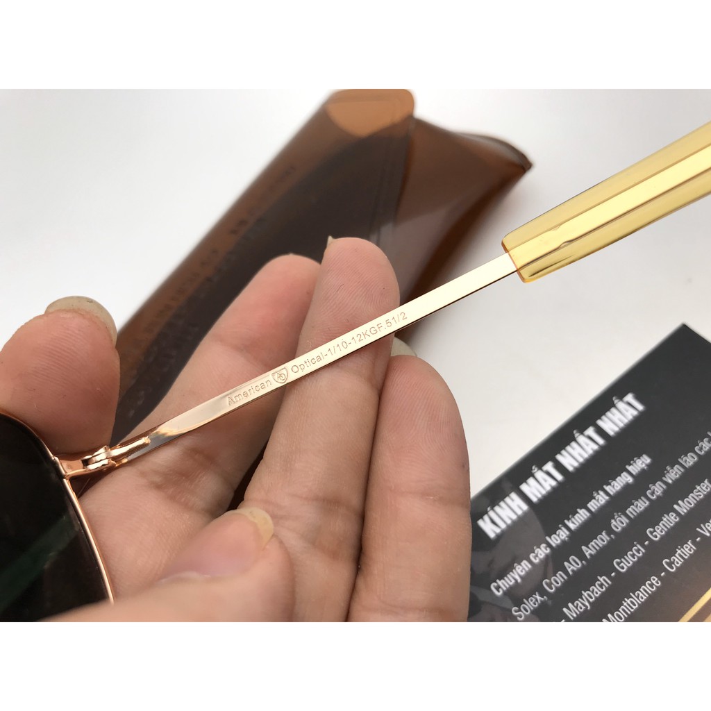 Kính cơn AO nam cao cấp - Mắt vuông - Khắc chìm 12k American | BigBuy360 - bigbuy360.vn