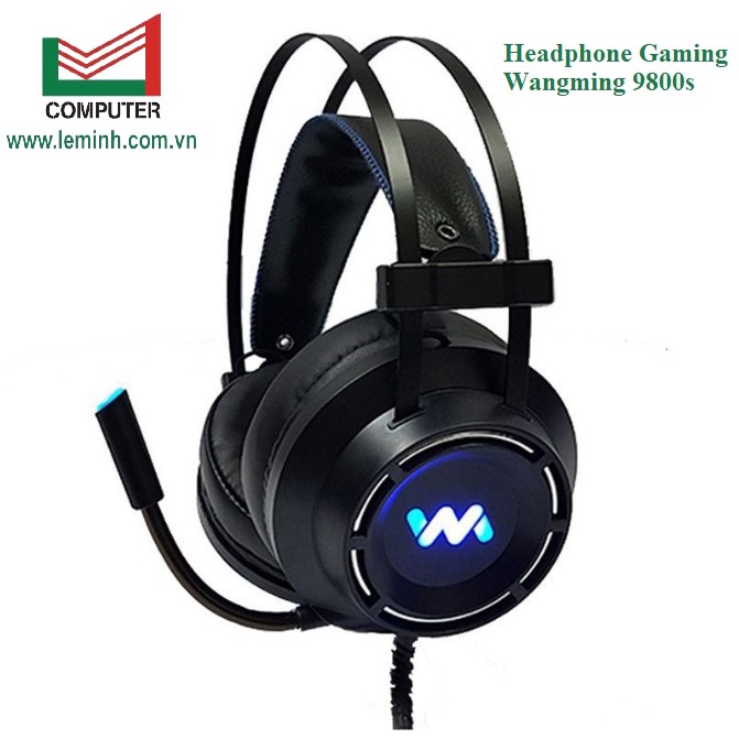 Tai nghe chụp tai Headphone Gaming Wangming 9800s (Jack cắm USB 7.1, Led)
