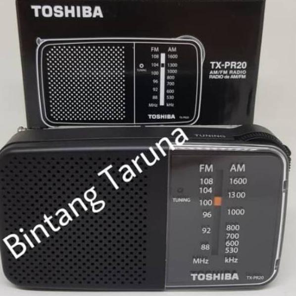 ̄➵ Radio 2 băng tần Toshiba TX-PR20 bỏ túi màu đen