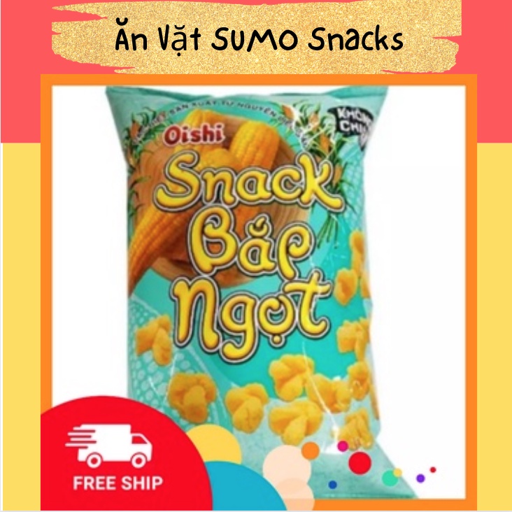 Bim Bim Snack Oishi Bắp Ngọt gói 80g-Ăn Vặt Sumo Snack