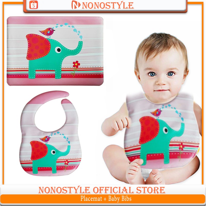 Yếm em bé Placemat Baby bib Khăn nước bọt cho bé Yếm trẻ em Dễ dàng làm sạch Siêu mềm Gấp dễ dàng Yếm ba chiều