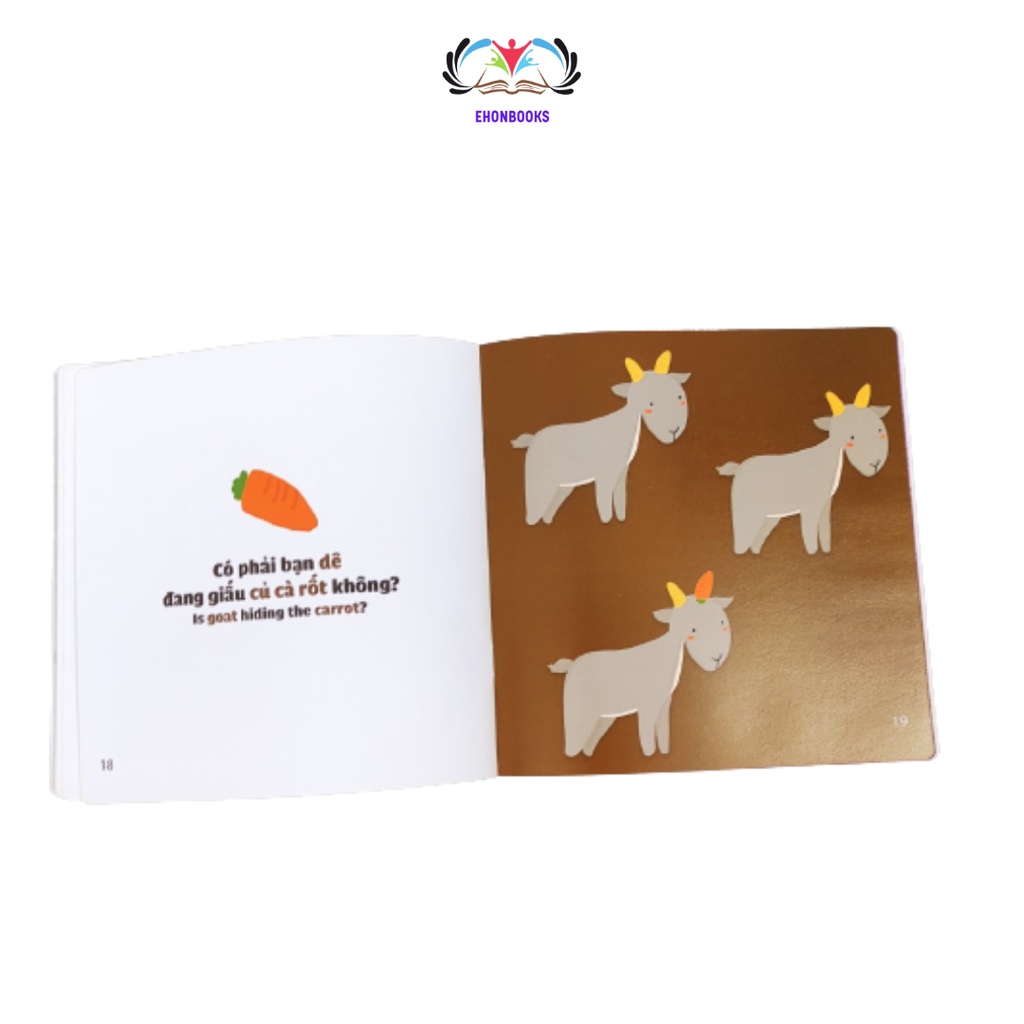 Sách Ehon cho bé 0 3 tuổi - Ehon kỹ năng sống Ra vườn xem ai giấu cái gì wabooks