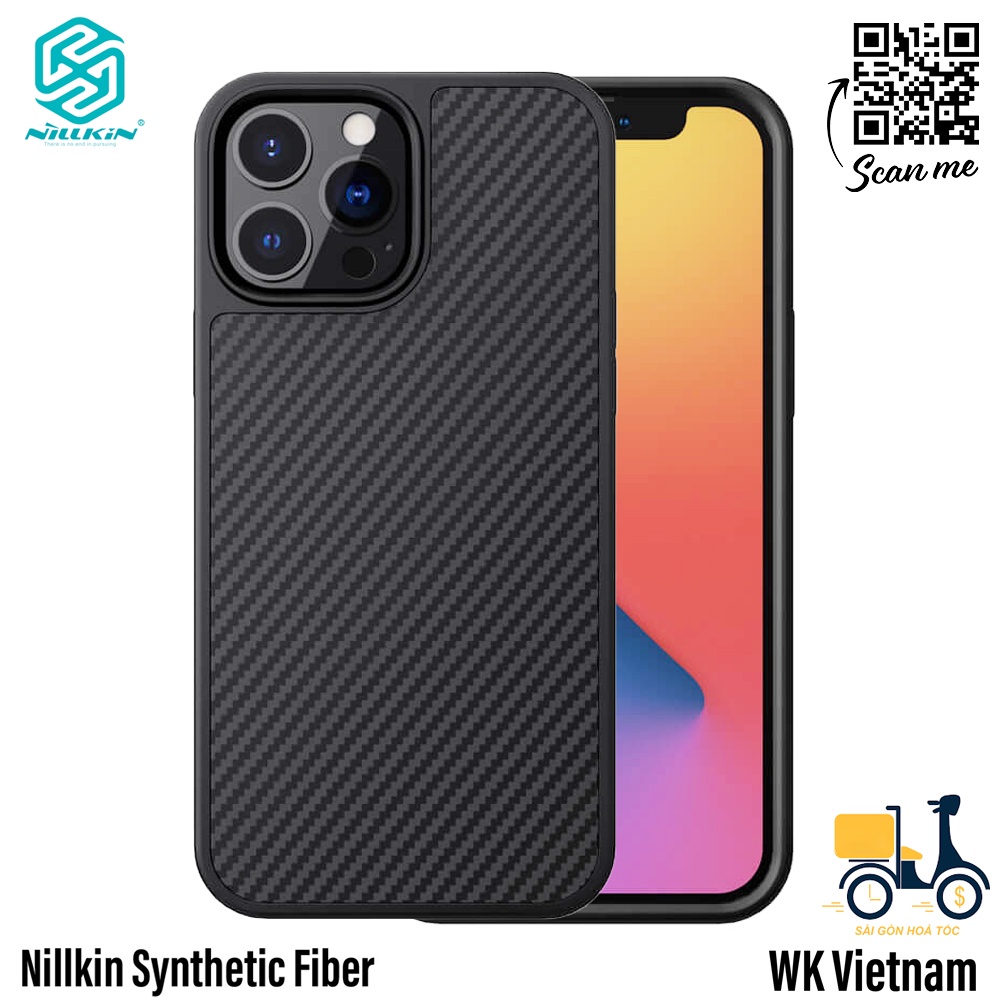 Ốp Chống Sốc Nillkin Synthetic Fiber Mặt Lưng Vân Carbon Cho 13 / 13 Pro / 13 Pro Max
