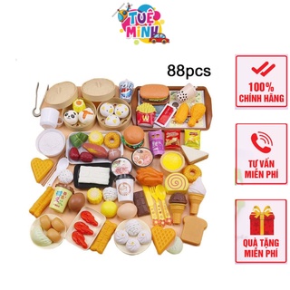 Đồ chơi nấu ăn, bộ đồ chơi nấu ăn 88 chi tiết dành cho bé trai và bé gái, giúp các bé thỏa sức đam mê nấu ăn