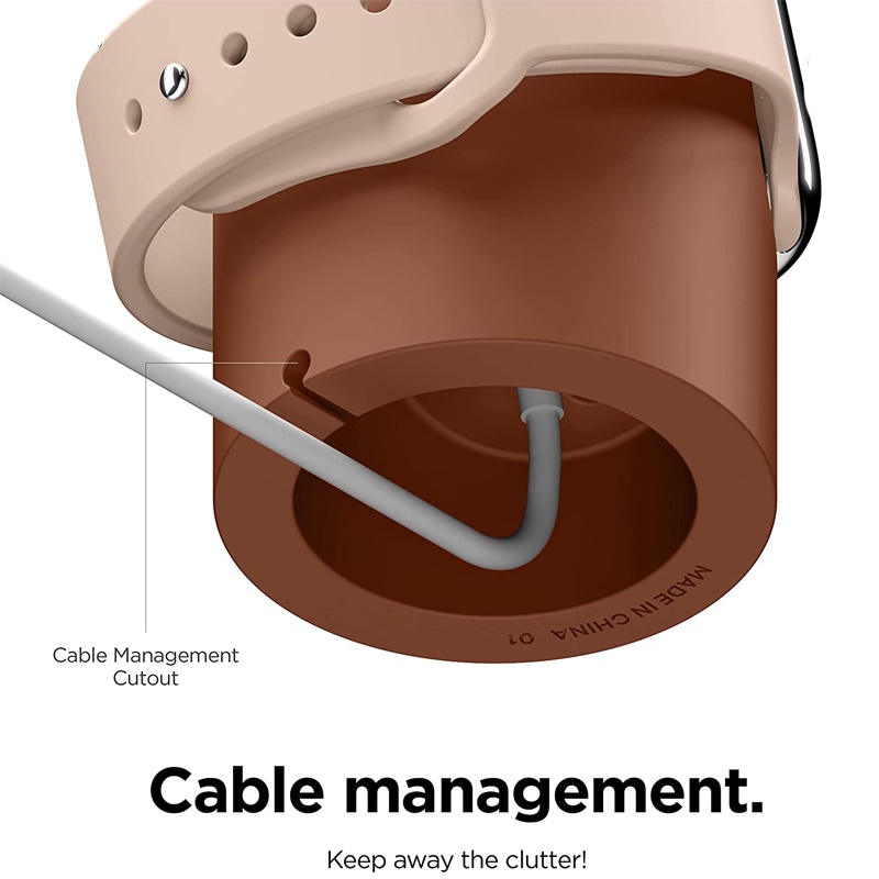 Đế Sạc Bằng Silicon Cho Đồng Hồ Thông Minh Apple Watch Series 7 45mm 41mm 6 5 4/3/2/1 44mm/42mm/40mm/38mm