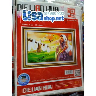 Tranh thêu CHÚA GIÊ SU 89000 (59x40cm) chưa thêu 3d