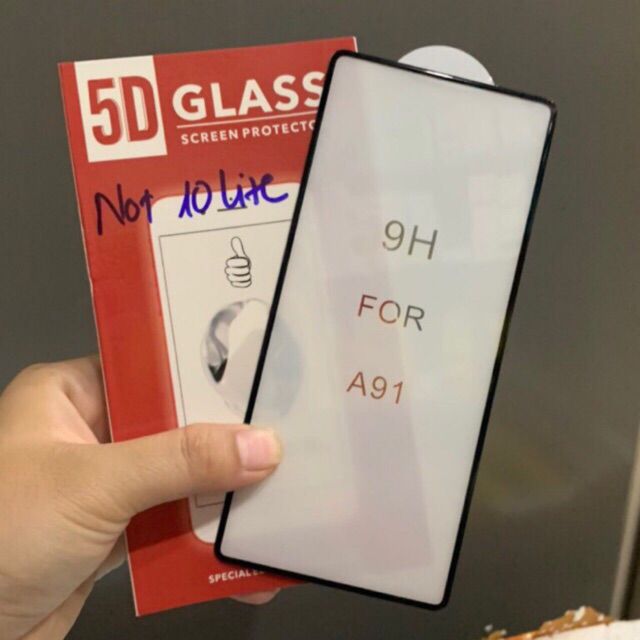 Tấm dán kính cường lực full 5D xịn SamSung Galaxy Note 10 Lite tràn màn hình độ cứng 9H xịn