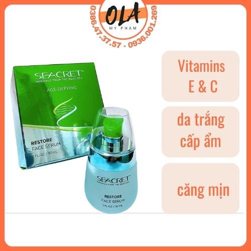 Tinh chất dưỡng da chống lão hóa Seacret Age-Refying Restore Face Serum 30ml - mỹ phẩm ola