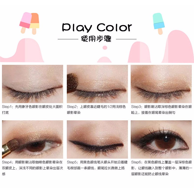 BẢNG PHẤN MẮT 10 Ô PLAY EYE COLOR Lameila eyeshadows palettes nội địa sỉ rẻ nhũ màu mắt lâu trôi chuẩn màu NGỰA BEAUTY