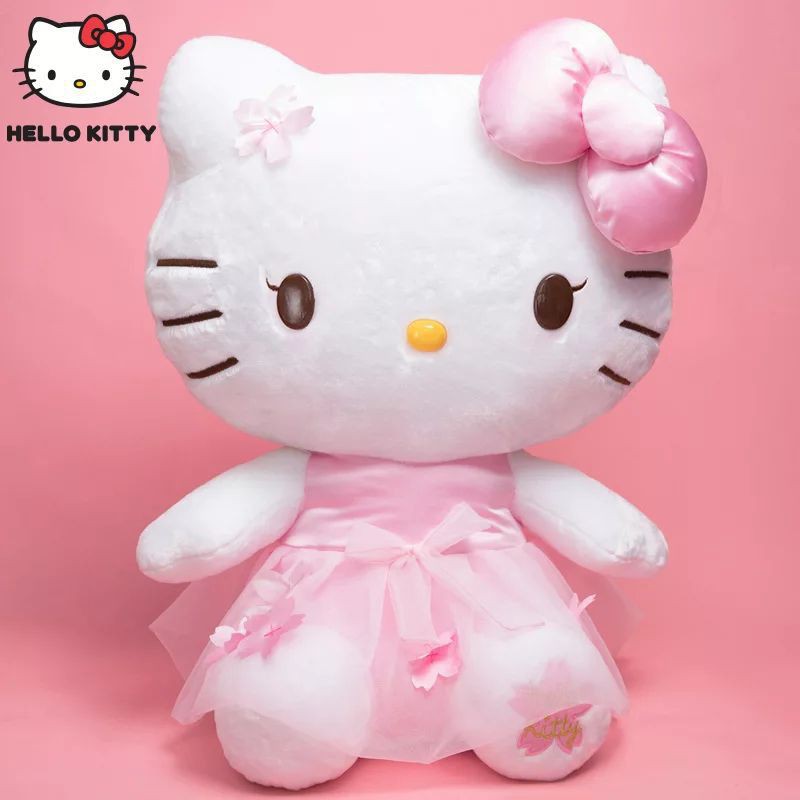 Gấu bông mèo Hello kitty màu hồng 25cm siêu cute cho các nàng