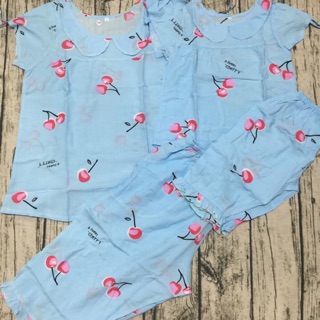 Combo 5 bộ đồ bé gái quần lỡ size 7(13-14kg) vải tole loại 1