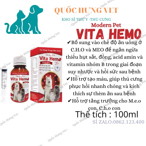 Vita hemo hỗ trợ tạo máu