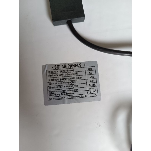 Tấm pin năng lượng mặt trời poly 6v 3w,12w,18w,28w,35w dây dài 5m