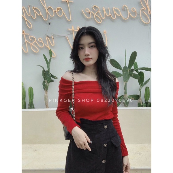 SET ÁO TRỄ VAI+VÁY NÚT - Pinkger Shop