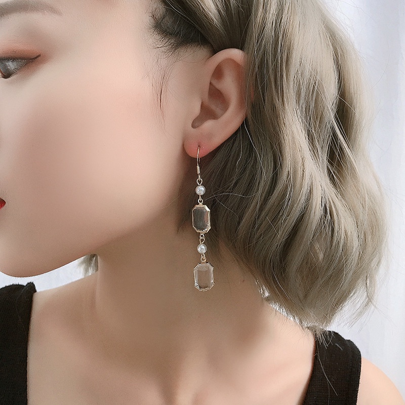 PINKDUDU Khuyên Tai Dáng Dài Đính Ngọc Trai Nhân Tạo Thời Trang PD733