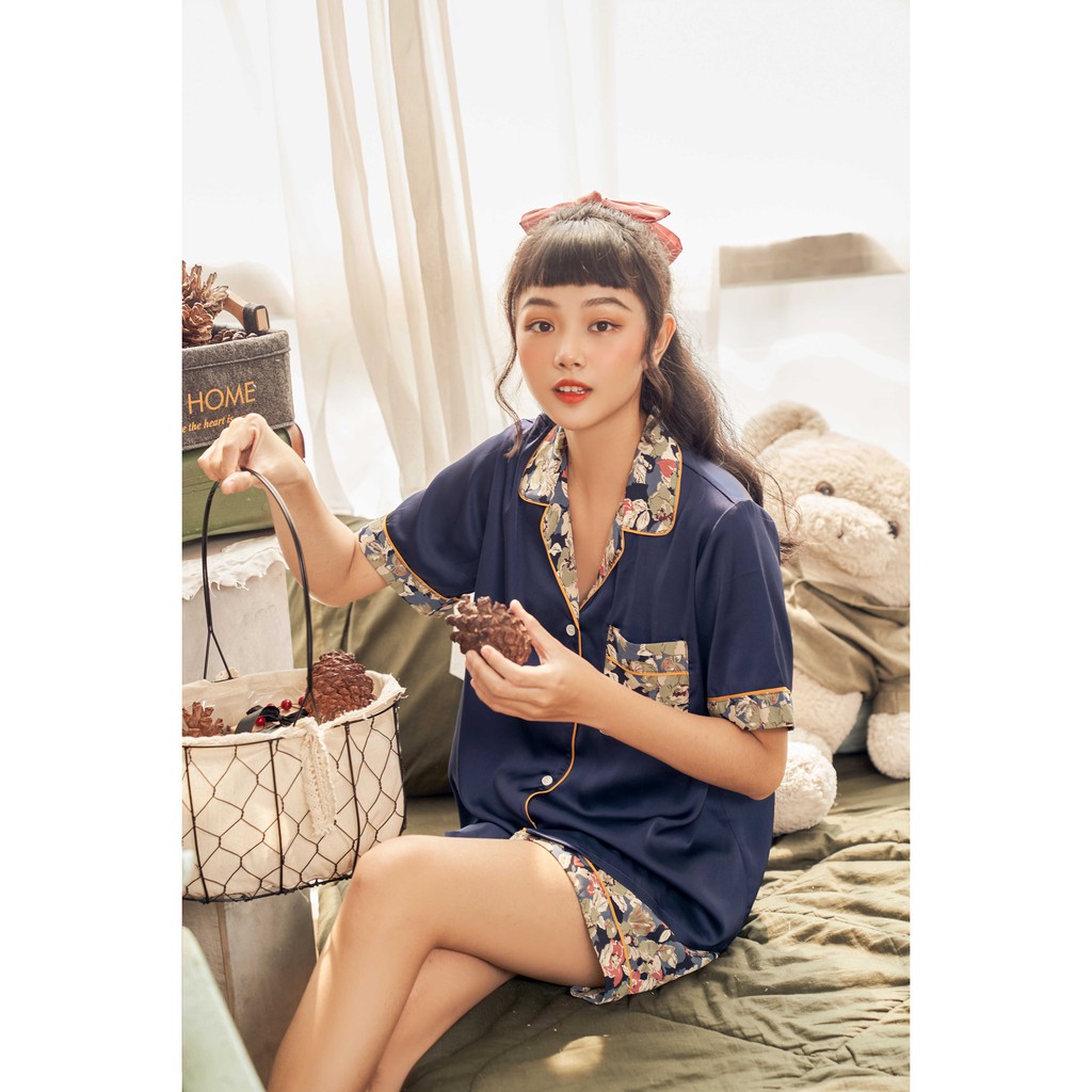 Bộ pijama Lụa cao cấp VIBES Navie Py Set